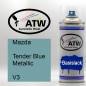 Preview: Mazda, Tender Blue Metallic, V3: 400ml Sprühdose, von ATW Autoteile West.